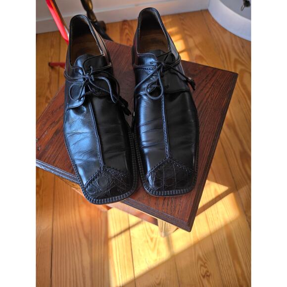 Mezlan Crocodile Wingtip Loafer Mens Shoes 10 M Exotic‎ Derby - Picture 1 of 3